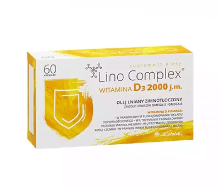 Ziołolek − Lino Complex Witamina D3 2000 J.m., Sumplement Diety − 60 Kapsułek