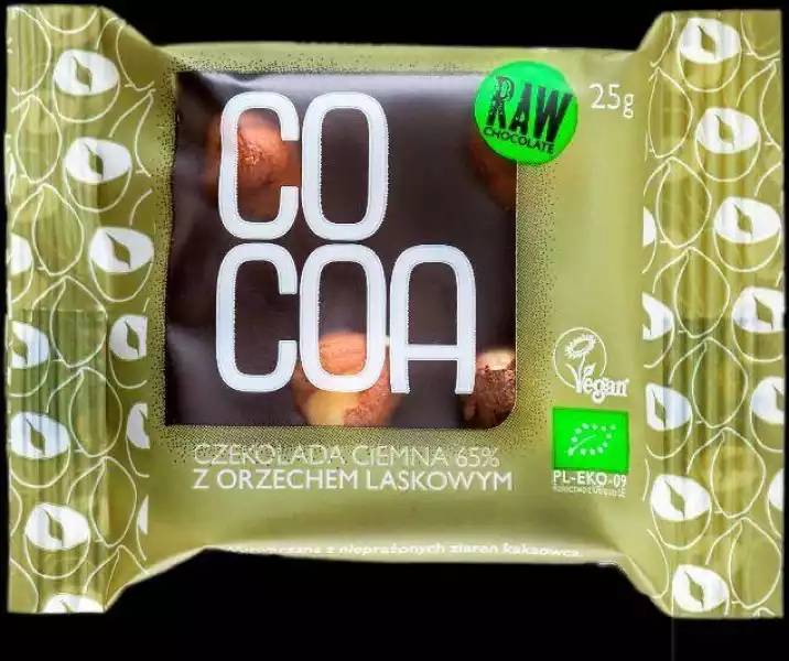 Czekolada Ciemna 65 % Z Orzechami Laskowymi Bio 25 G - Cocoa