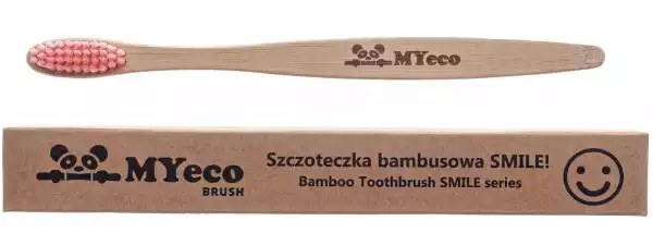 Szczoteczka Do Zębów Bambusowa Różowa Miękka - Myecobrush