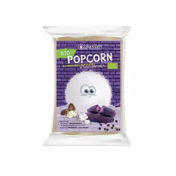 Popcorn Z Niebieskiej Kukurydzy Z Masłem Shea I Solą Do Przygotowania W Mikrofalówce Bezglutenow