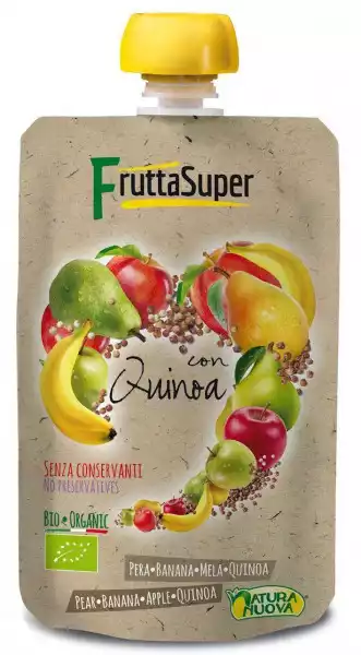 Przecier Owocowy Gruszka - Banan - Jabłko Z Quinoa Bio 120 G - Natura Nuova (Frutta Super)