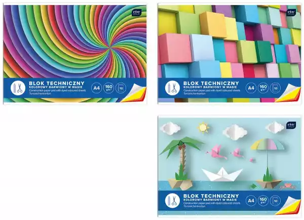 Blok Techniczny A4 10 Kartek Barwiony W Masie Kolor Interdruk