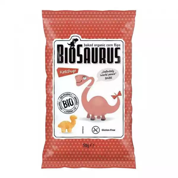 Biosaurus − Chrupki Kukurydziane Dinozaury O Smaku Ketchupowym Bezgl. Bio − 50 G