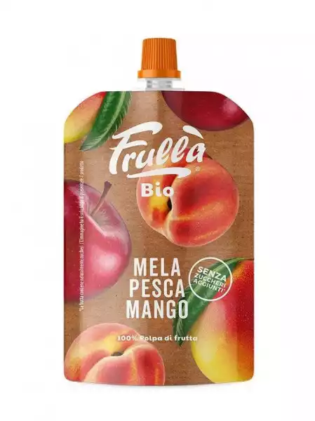 Przecier Owocowy Jabłko - Mango - Brzoskwinia Bez Dodatku Cukrów Bio 100 G - Natura Nuova