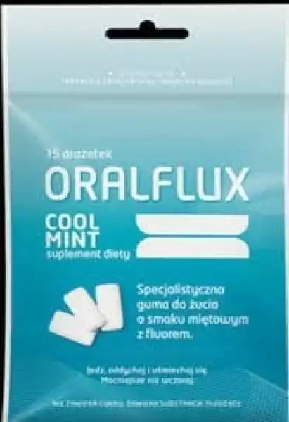 Oralflux Cool Mint Guma Do Żucia X 15 Sztuk
