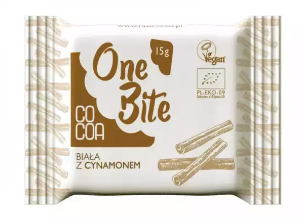 One Bite Czekolada Biała Z Cynamonem 15G - Bio
