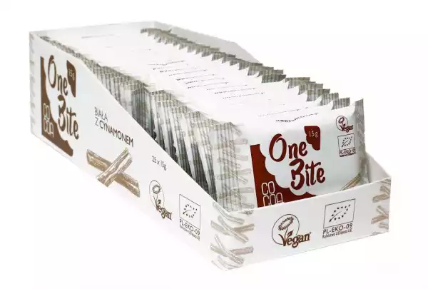 One Bite Tabliczka Biała Z Cynamonem Bio 15 G - Cocoa