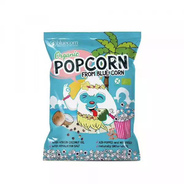 Popcorn Z Niebieskiej Kukurydzy Z Olejem Kokosowym I Solą Himalajską Bezglutenowy Bio 20 G - Blu