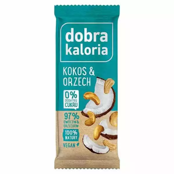 Dobra Kaloria − Baton Owocowy Kokos & Orzech − 35 G