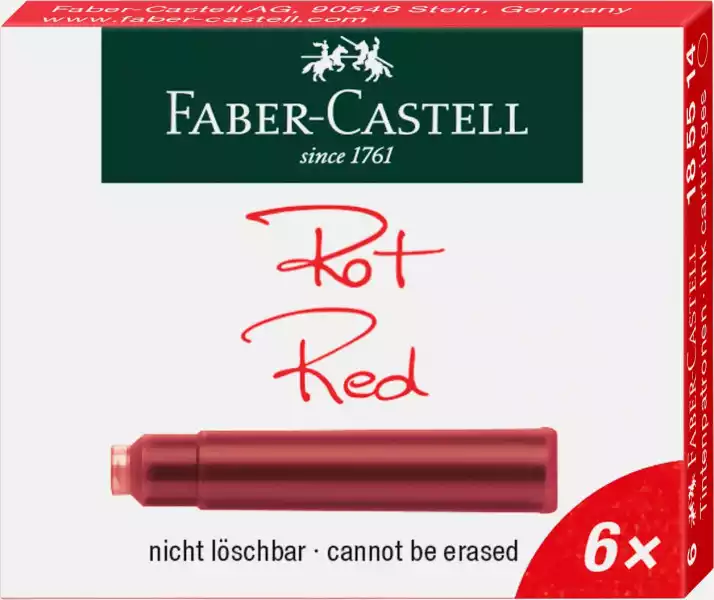 Naboje Atramentowe Faber-Castell, Czerwone