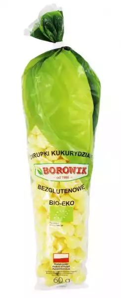 Chrupki Kukurydziane (Kolba) Bezglutenowe Bio 60 G - Borowik