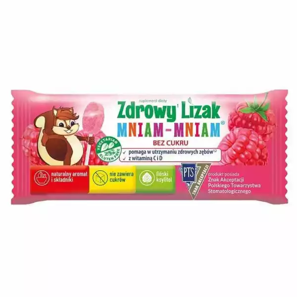 Lizak O Smaku Malinowym Z Witaminą D I C Bezglutenowy 6 G - Starpharma