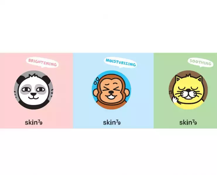 Skin79 Tester Animal Bb Angry Cat, Dry Monkey, Dark Panda Spf50+ Pa+++3X1Ml