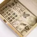 Kuferek Organizer Box Na Biżuterię Kolczyki 4Szt