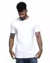 T-Shirt Koszulka Bawełniana Gładka Biała Jhk L