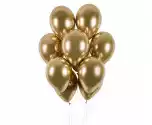 Balony Chromowane Glossy Shiny Błyszczące Złote 10