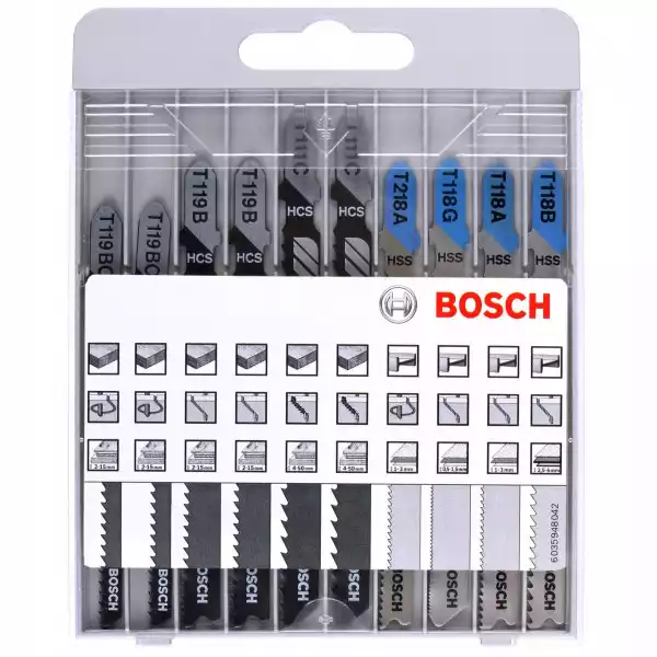 Bosch Zestaw 10 Brzeszczotów Do Wyrzynarek