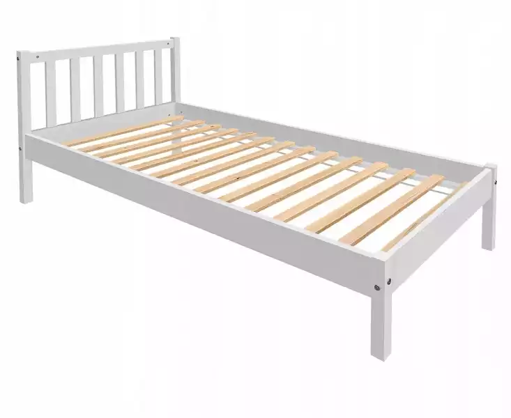 Łóżko Drewniane Berno 140X200 Kolor Biały