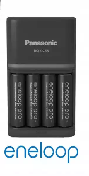 Ładowarka Panasonic Bq-Cc55 + 4 Xr6/aa Eneloop Pro
