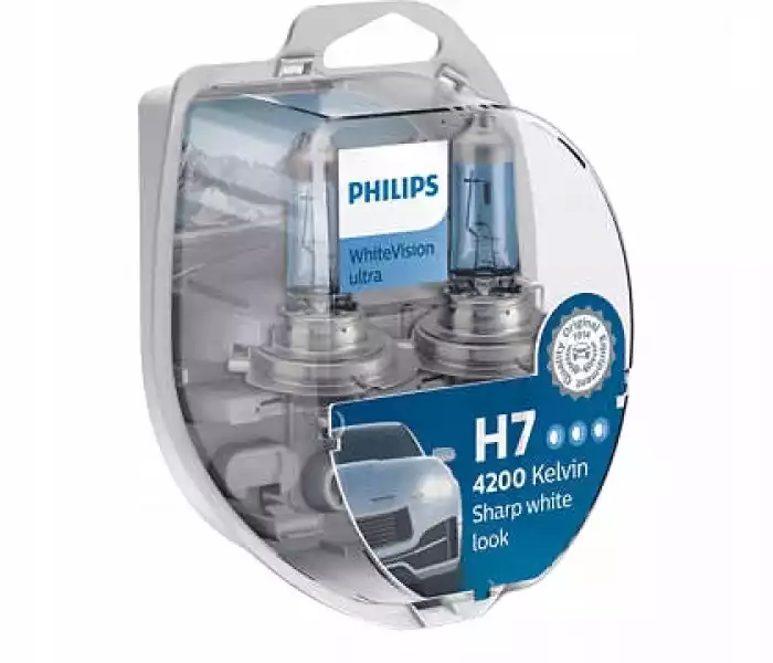 Philips Żarówki H7 White Vision Ultra 4200K + W5W