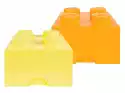 Pudełko Do Przechowywania W Kształcie Klocka Lego, 2 Sztuki (Cool Yellow/ Bright Orange)