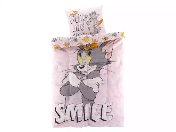 Pościel Dziecięca Renforcé Z Kolekcji Tom & Jerry, 140 X 200 Cm (Różowy)