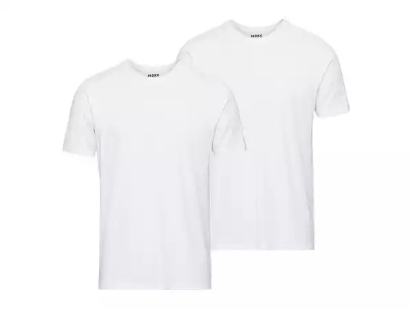 Mexx Podkoszulek T-Shirt Męski, 2 Sztuki (Xl, Biały/z Okrągłym Dekoltem)