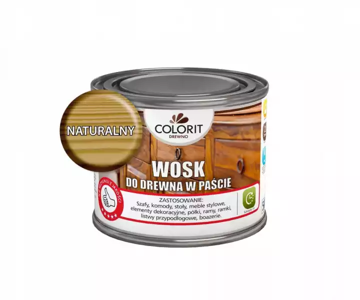 Colorit Wosk Drewna Pasta 0,5L Naturalny Bezbarwny