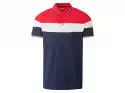 Livergy Livergy Koszulka Polo Slim Fit Z Bawełną (M (48/50), Granatowy/biały/czerwony)