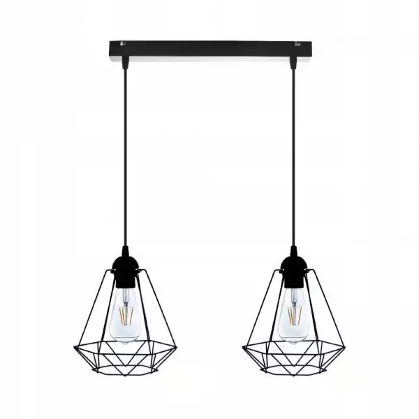 Lampa Wisząca Loft Retro Edison 2X60W Listwa Linki