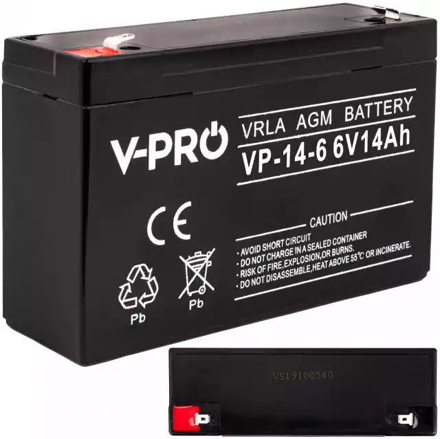 Akumulator Agm 6V 14Ah Vrla Bateria Do Ups Vpro Volt Polska