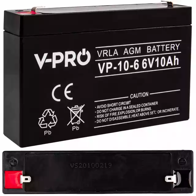 Akumulator Agm Bateria 6V 10Ah Vpro Bezobsługowy Volt Polska