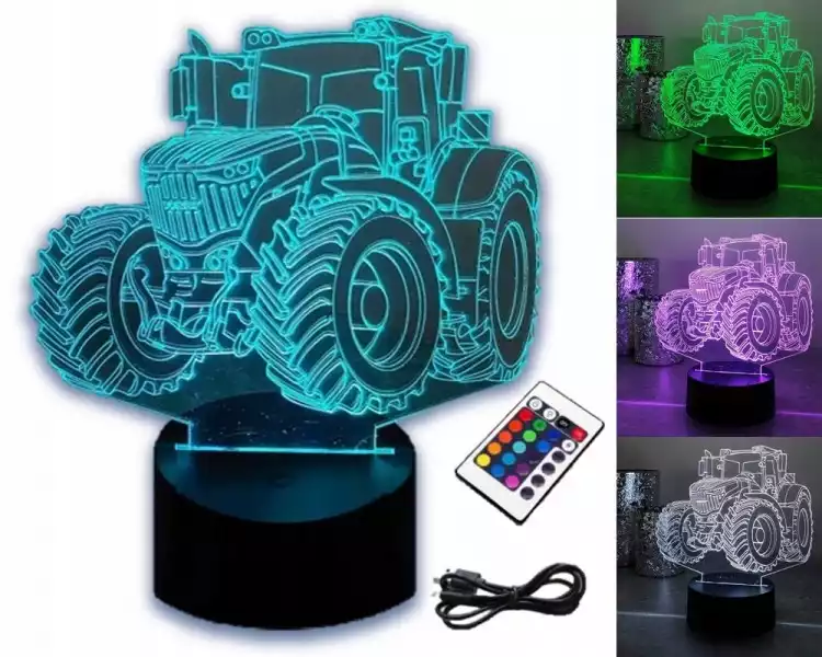 <strong>Lampka Nocna Traktor 3D Led Kolo