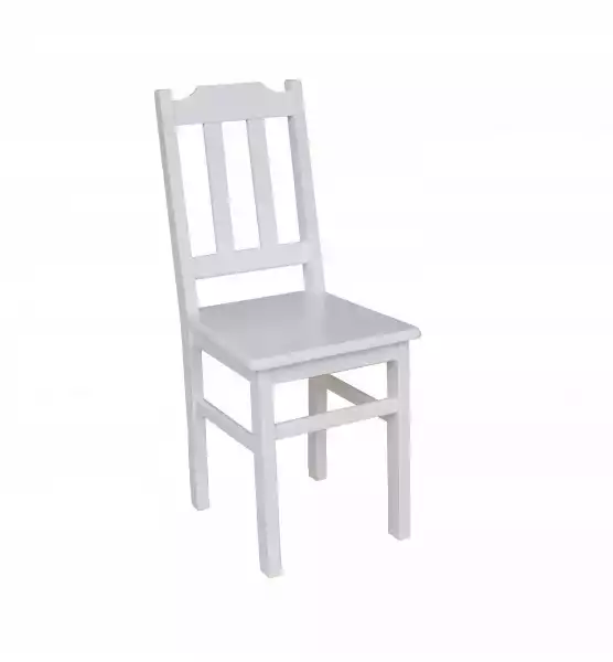 Krzesło Kuchenne Drewniane Sosnowe Solidne Białe