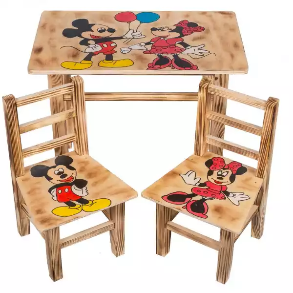 Stolik I 2 Krzesełka Dla Dzieci + Huśtawka Gratis