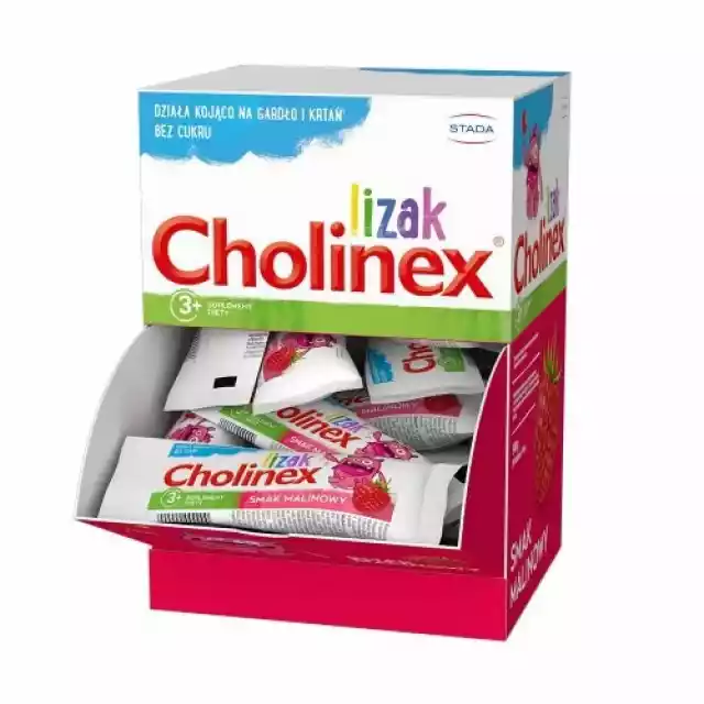 Cholinex Lizak Dla Dzieci Bez Cukru 3+
