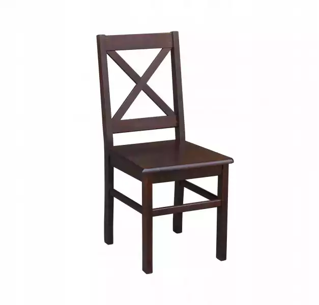 Krzesło Kuchenne Duże X Drewniane Solidne Brąz
