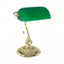Lampka Biurkowa Banker Złoto-Zielona E27 Eglo