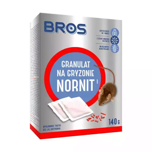 Środek Na Gryzonie Granulat 140G Nornit Bros