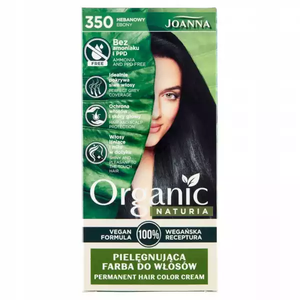 Joanna Naturia Organic Farba Włosów 350 Hebanowy