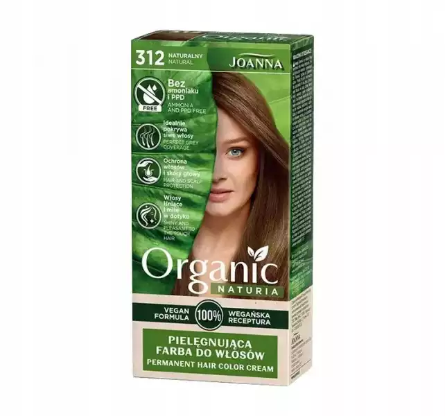 Joanna Naturia Organic Vegan Farba Do Włosów 312