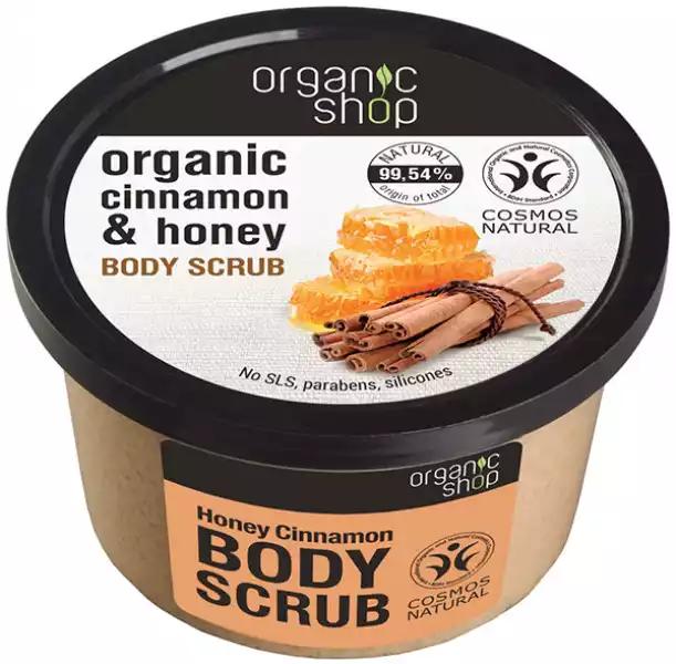 Organic Cinnamon Honey Body Scrub Peeling Do Ciała