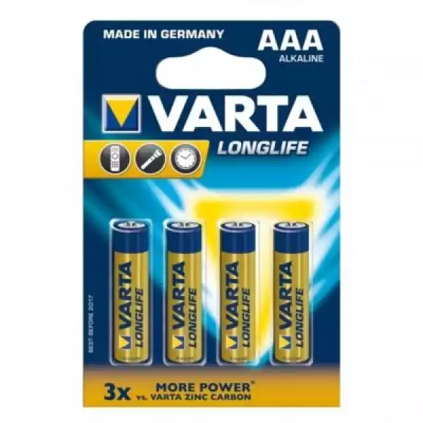 Baterie Varta Longlife Extra, Micro Lr03/aaa - 4 Szt