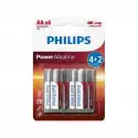 Philips Bateria Alkaliczna Lr6 Aa Power (4+2 Szt., Blister)