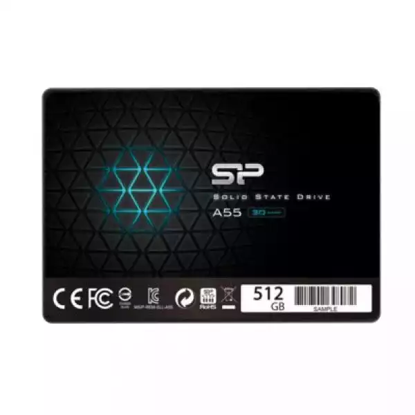 Dysk Ssd Silicon Power A55 512Gb 2.5 Sata3 (560/530) 3D Nand, 7Mm