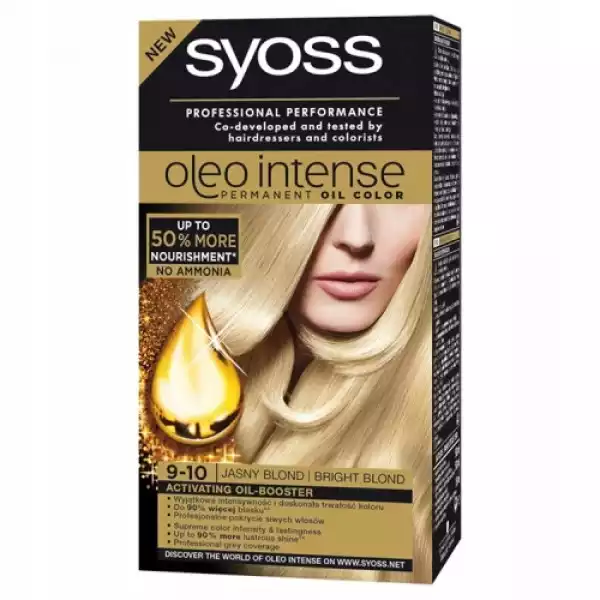 Syoss Oleo Intense Farba 9-10 Jasny Blond