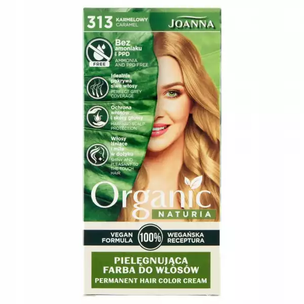 Joanna Naturia Organic Farba Włosów 313 Karmelow