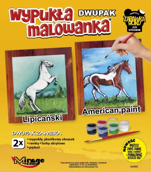 Mirage Wypukła Malowanka Dwupak Konie Lipicanski I American Paint