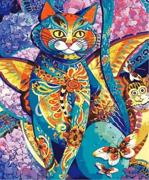 Norimpex Obraz Malowanie Po Numerach - Kot Ze Skrzydłami