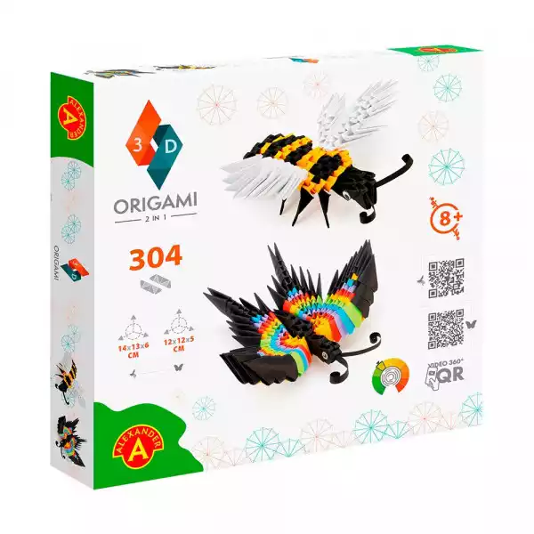 Alexander Origami 3D - 2 W1 Motyl, Pszczoła